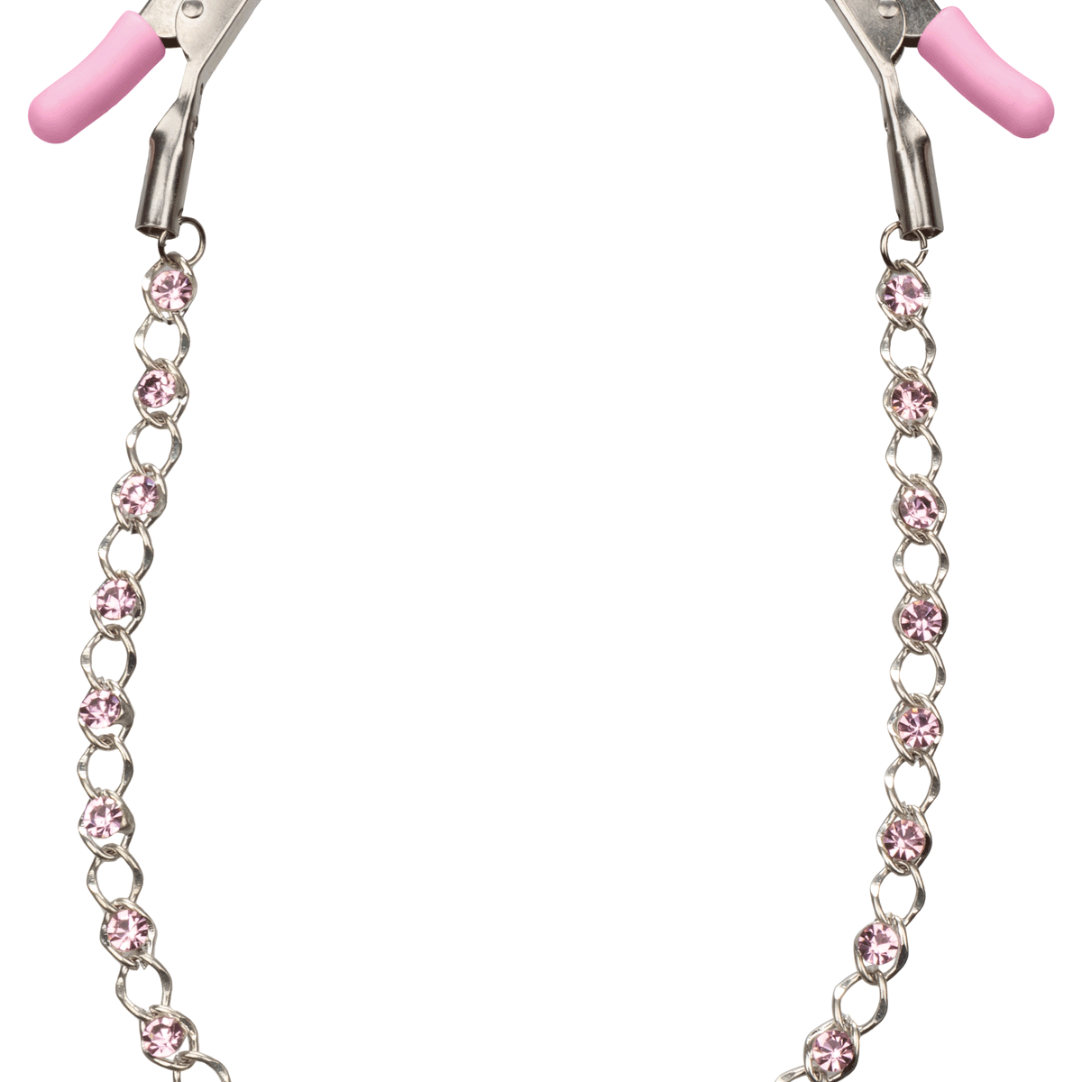 "Nipple Play Crystal Chain Nipple Clamps - Pink SE2617102"