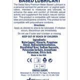 Swiss Navy Water-Based Lubricant 2 fl oz bottle with gel-to-liquid formula guide