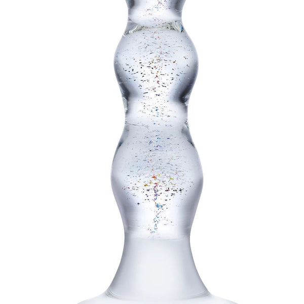 "Triple Play Beaded Butt Plug GLAS-15"