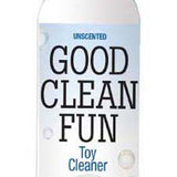 Bottle of Good Clean Fun Toy Cleaner Natural 2 fl oz on white background.