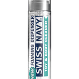Bottle of Swiss Navy Toy & Body Cleaner 7 fl oz on white background.