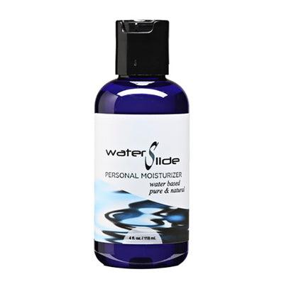 Bottle of Water Slide Personal Lubricant 1 oz vegan water-based formula on a white background