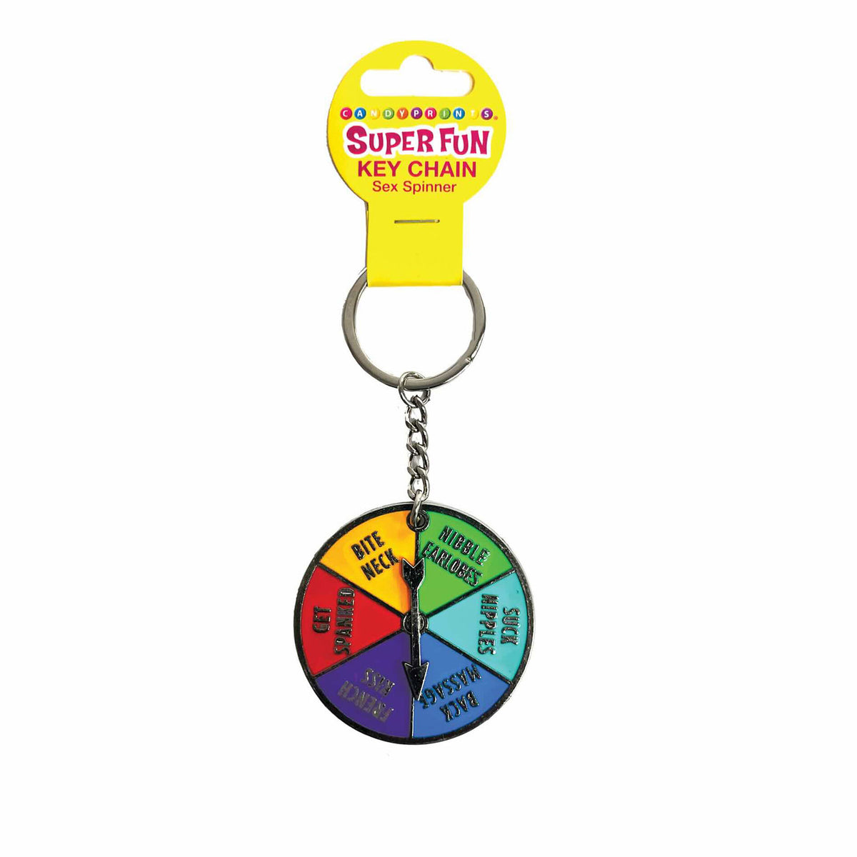 Little Genie Super Fun Key Chain “Sex Spinner” novelty key-ring in assorted colours.
