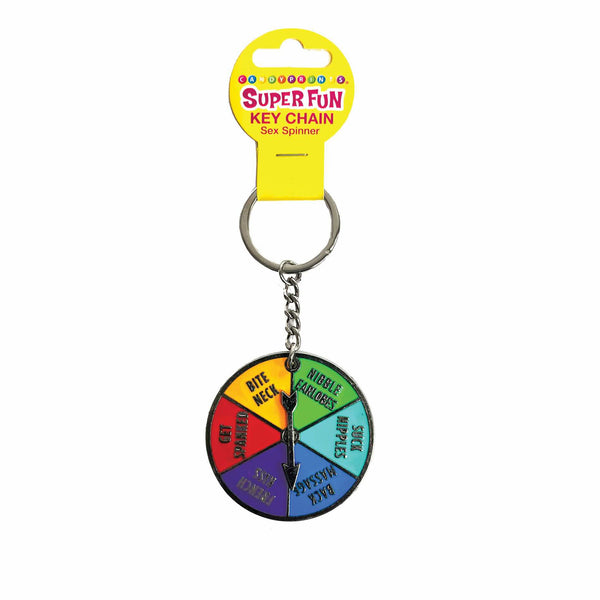 Little Genie Super Fun Key Chain “Sex Spinner” novelty key-ring in assorted colours.