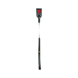 Black heart-cutout impact paddle with wrist strap