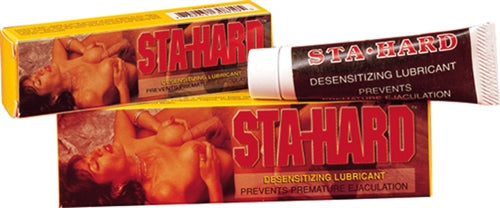 Tube of Stay Hard Cream 1.12 oz displayed on white background.