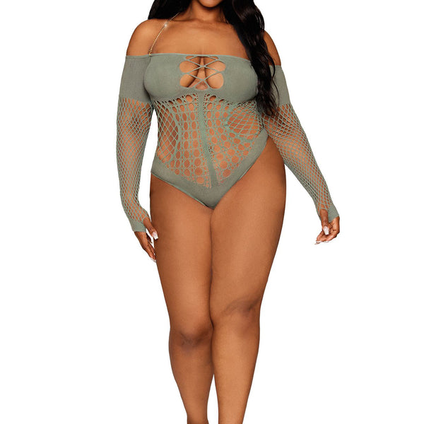 "Long Sleeve Teddy - Queen Size - Sage DG-13269XSAGQ"