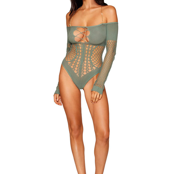 "Long Sleeve Teddy - One Size - Sage DG-13269SAGOS"