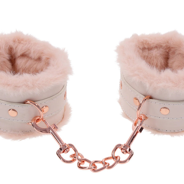 "Peaches N Creame Fur Handcuffs - Pink SS09960"