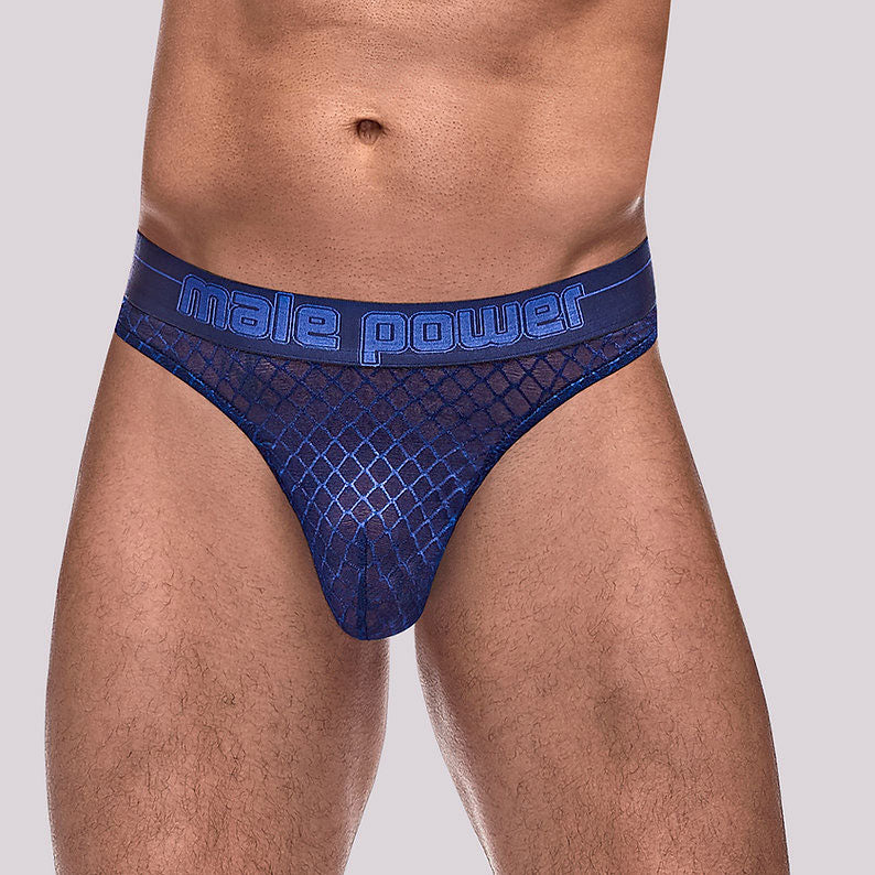 "Diamond Mesh Thong - Navy - L/xl MP-442264NVLX"